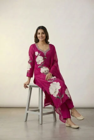 Fashion Model Sitting Pose