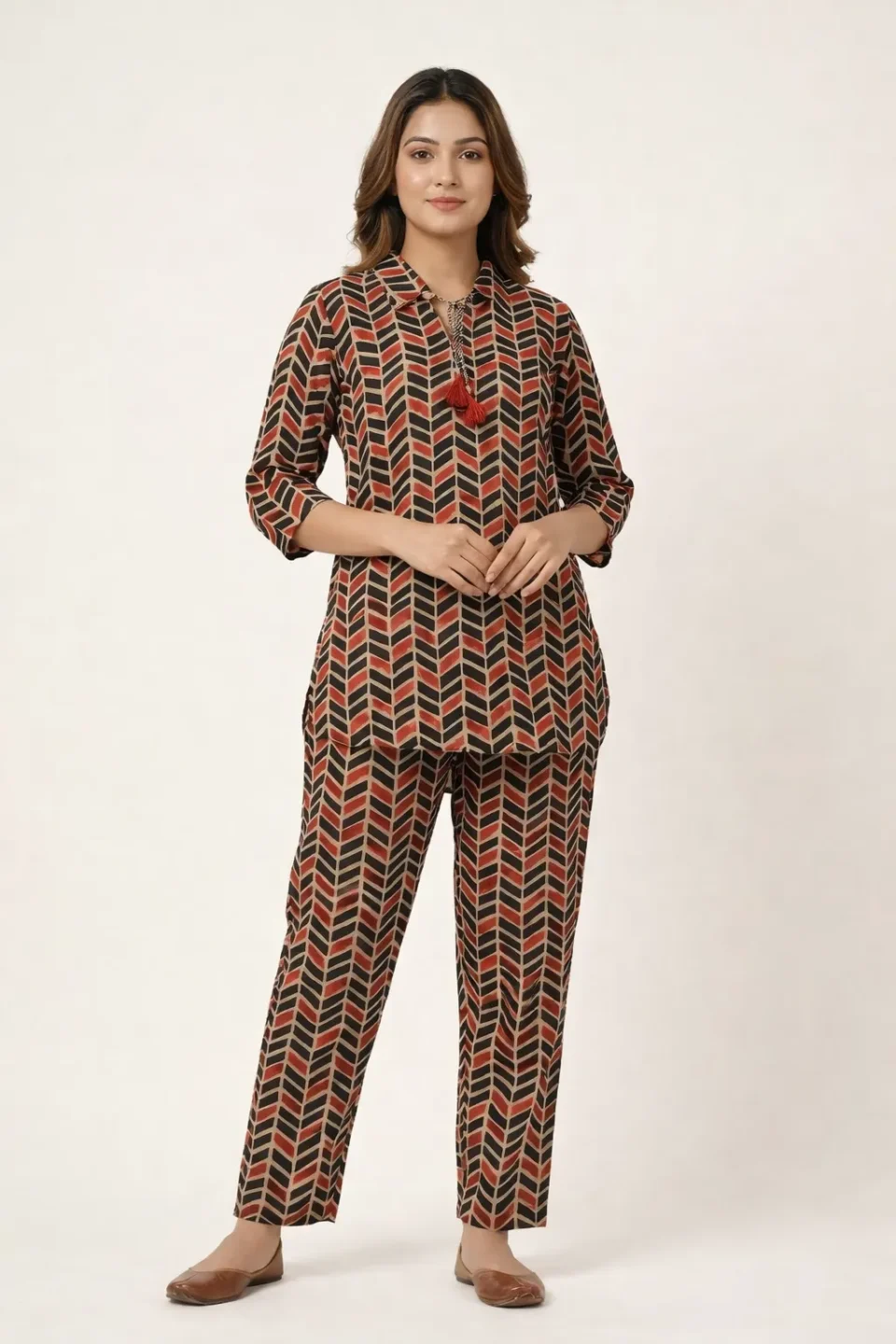 Rust Chevron Co-Ord Set