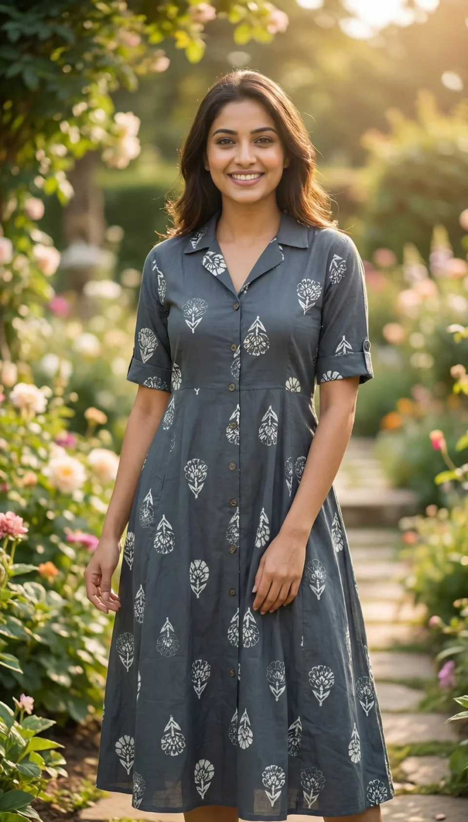 Grey A-Line Frock
